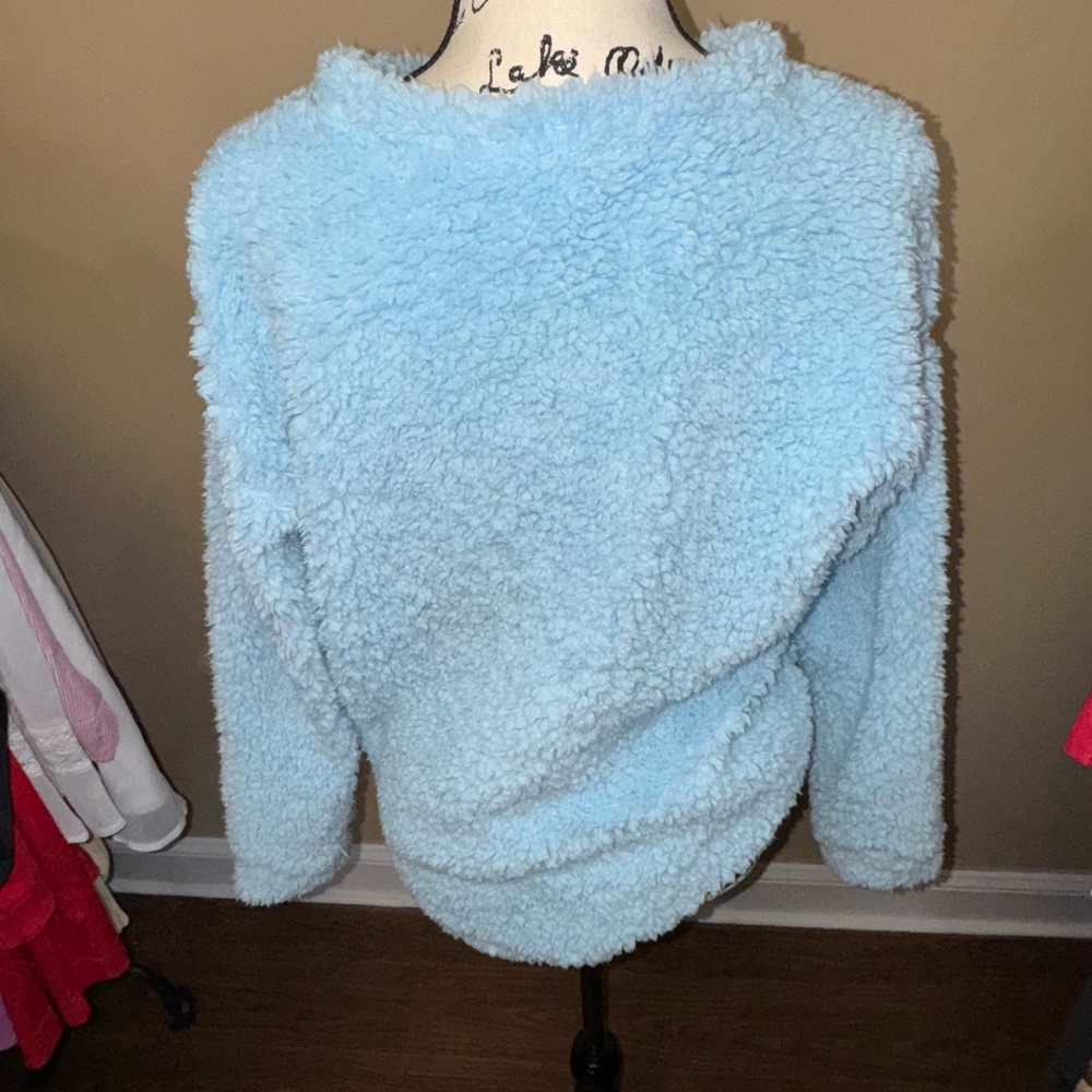 Time and Tru Light Blue Snowman Sweater - Picture 3 of 4